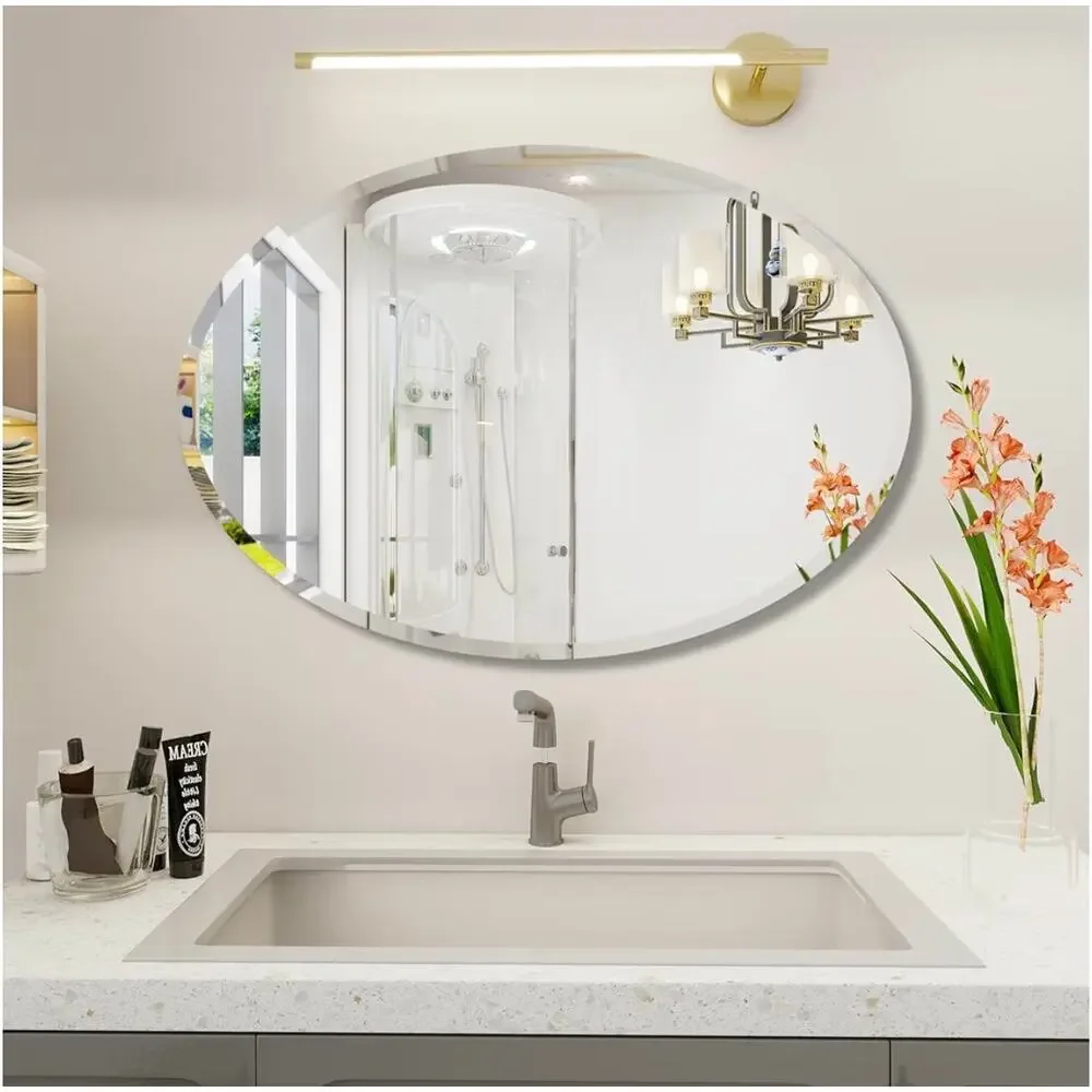 Oval Frameless Bathroom Vanity Mirror – 16